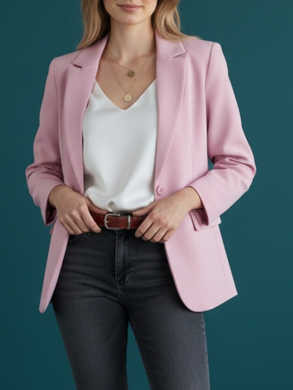 Tailored Pink Women's Blazer Jacket